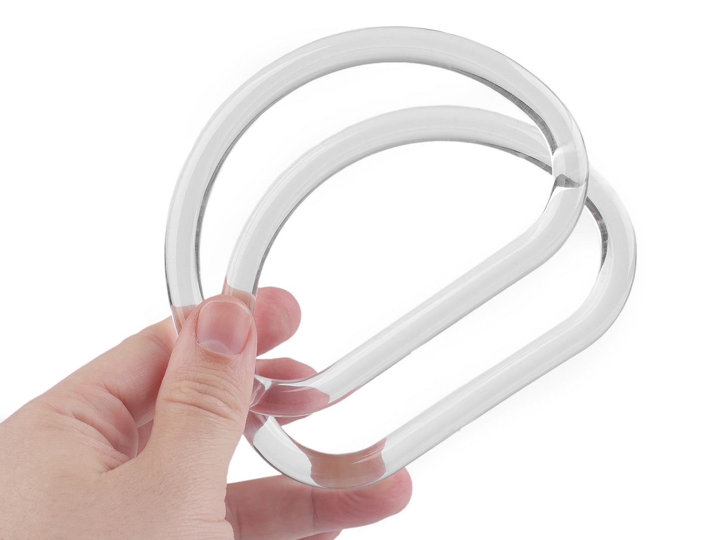 Asas acrílicas para bolso, transparentes