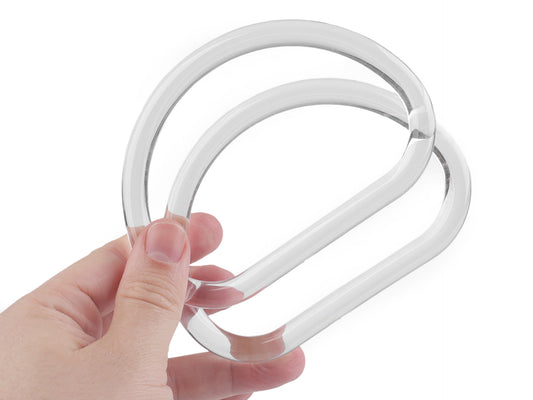Asas acrílicas para bolso, transparentes