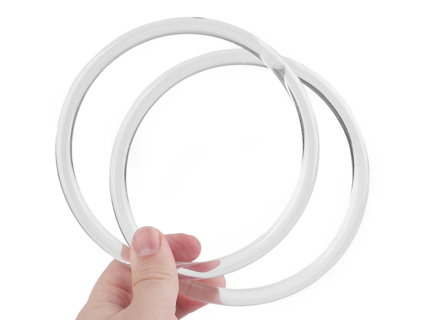 Asas acrílicas para bolso, transparentes