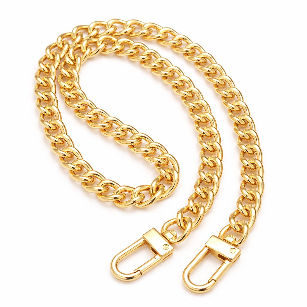 Cadenas metálicas para bolso con mosquetón – 50 cm y 100 cm