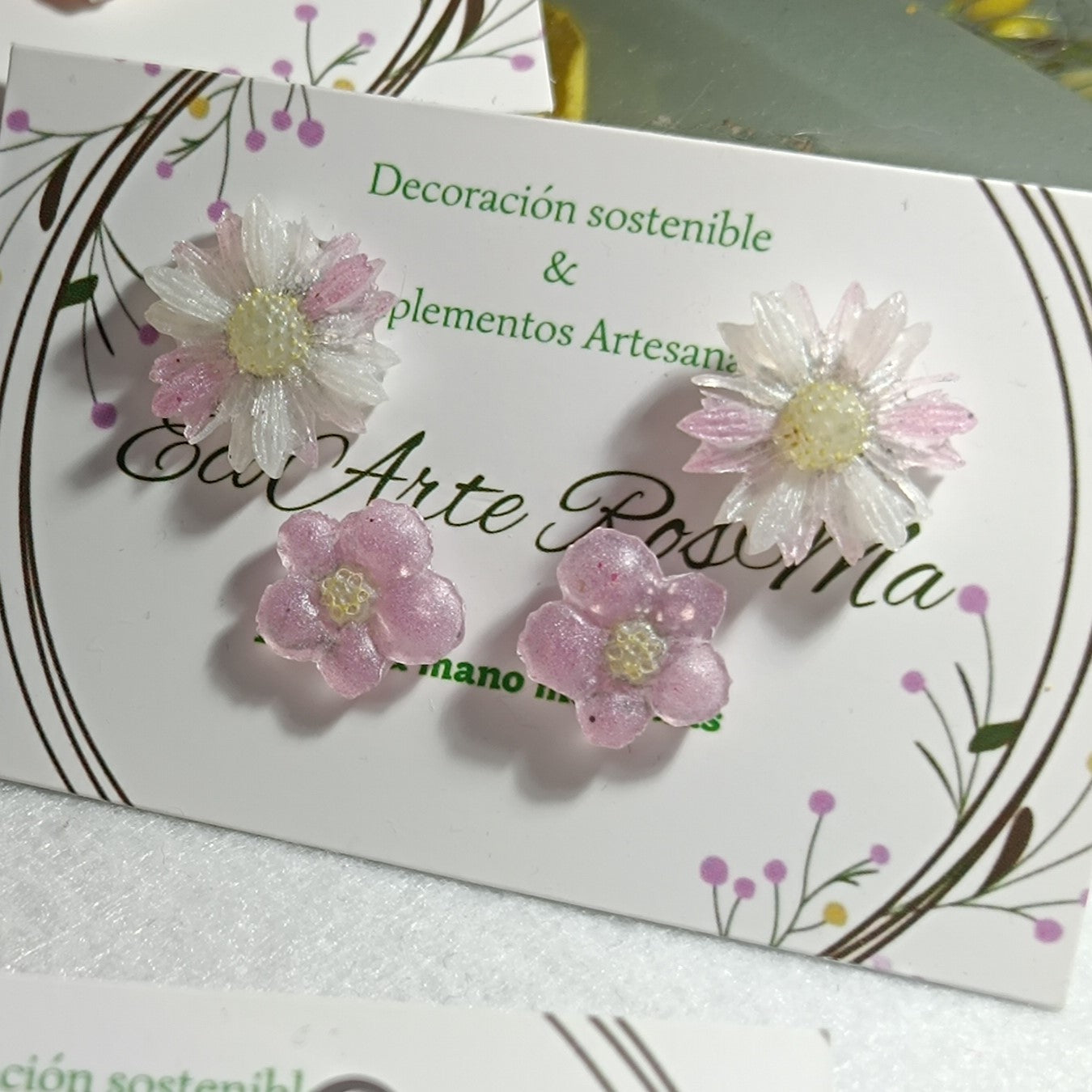 Pendientes de resina