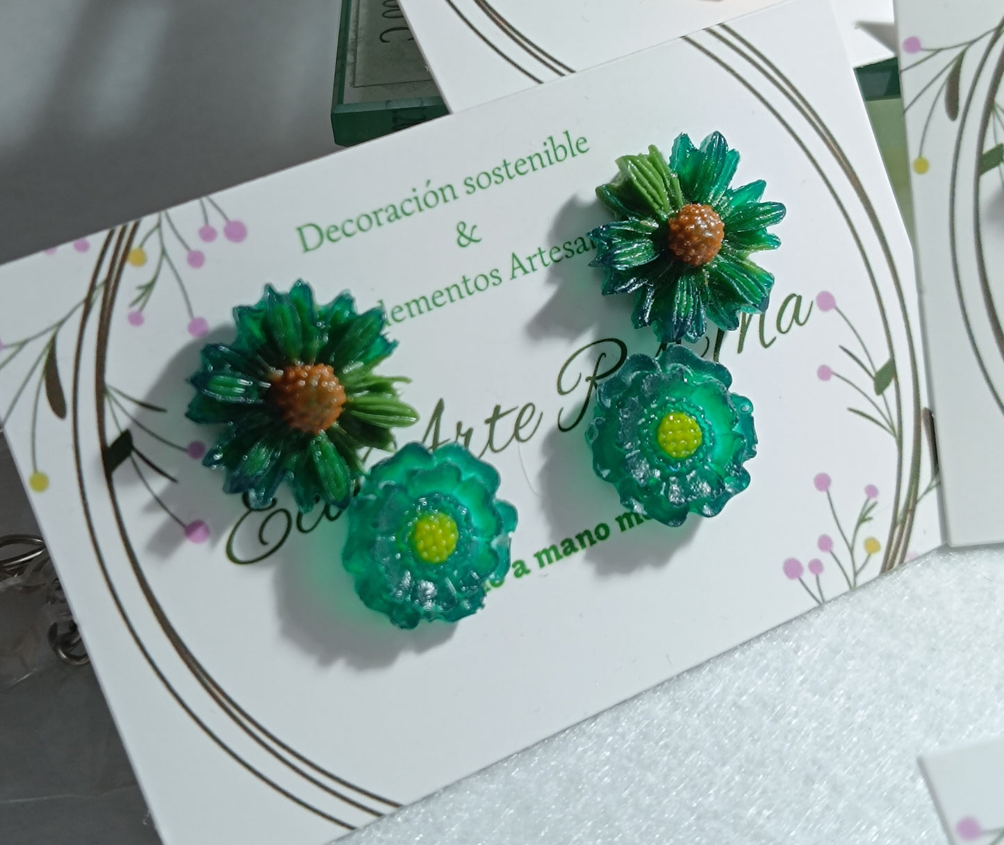 Pendientes de resina