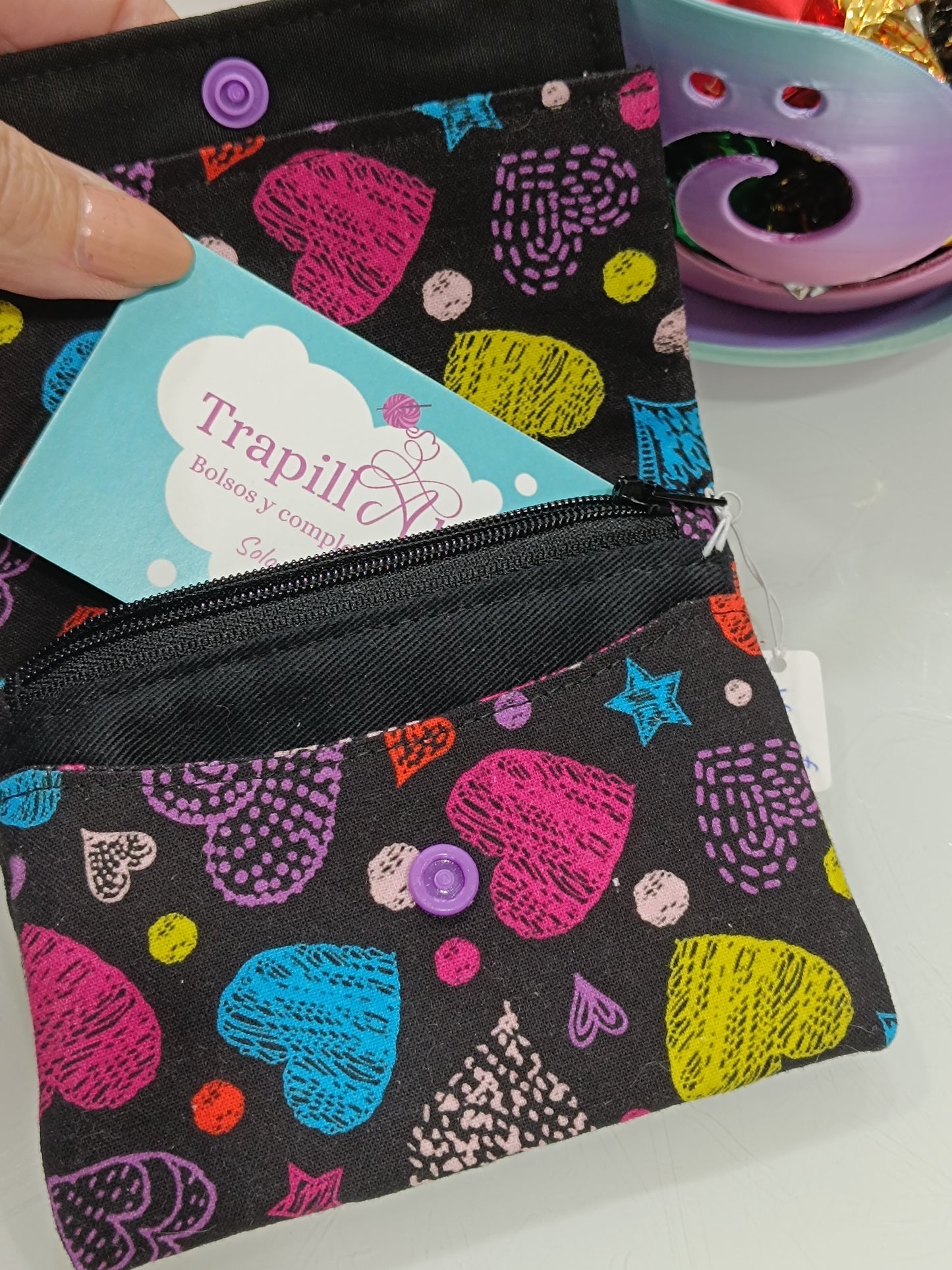 Conjunto de monedero, carterita y llavero