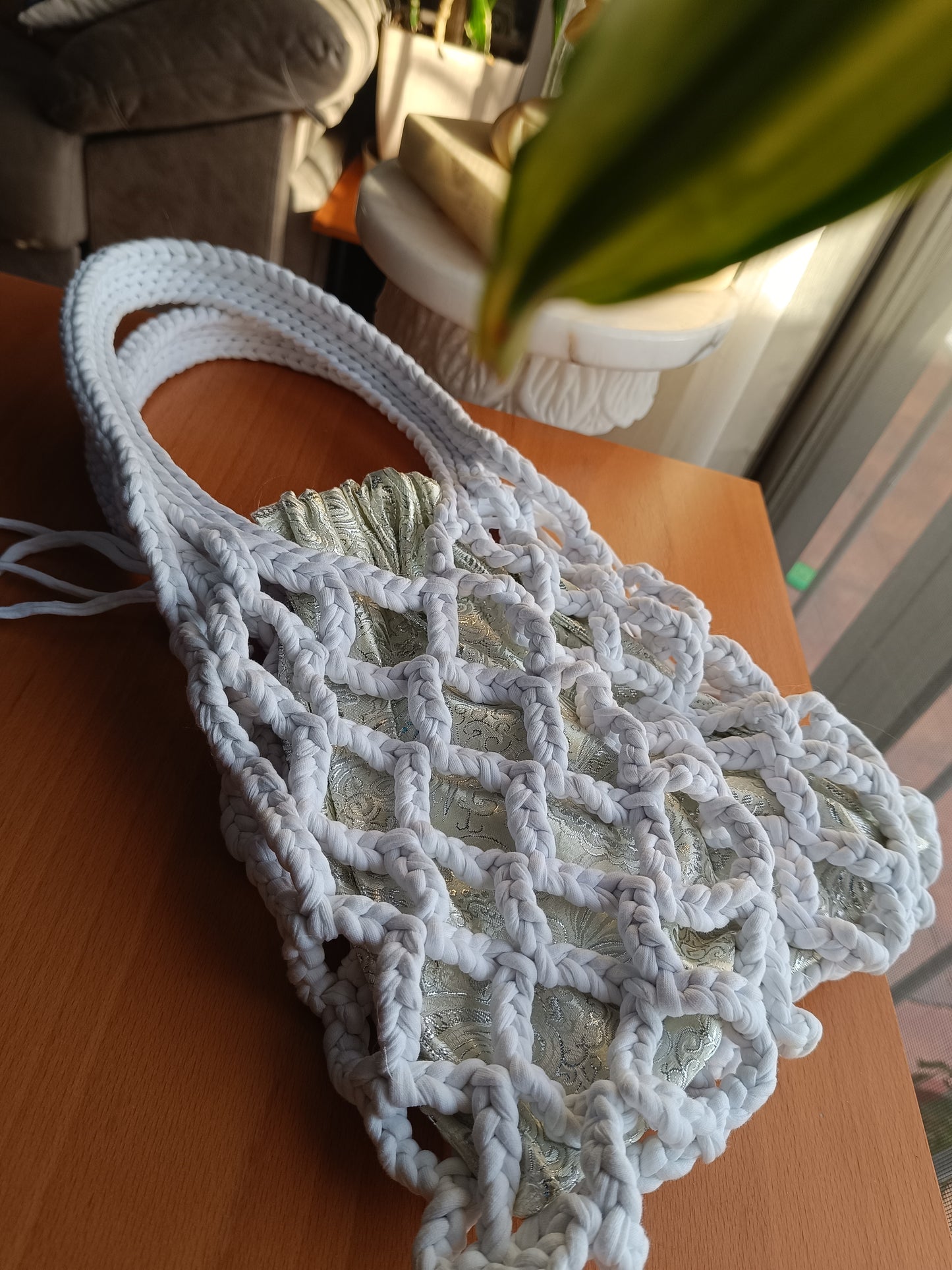 BOLSO DE RED A CROCHET