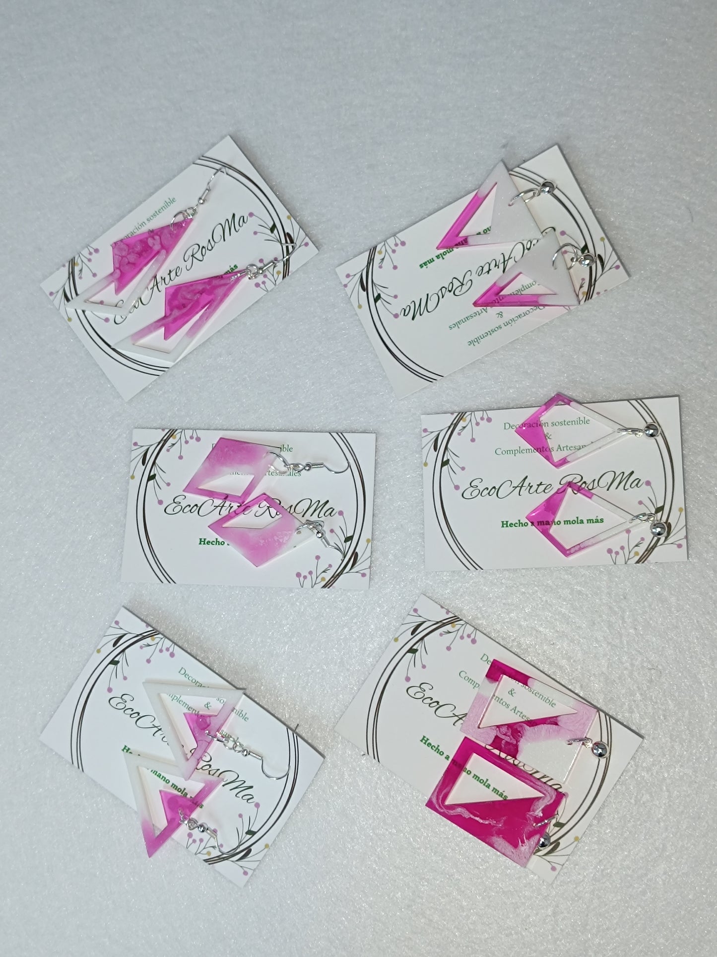Pendientes de resina