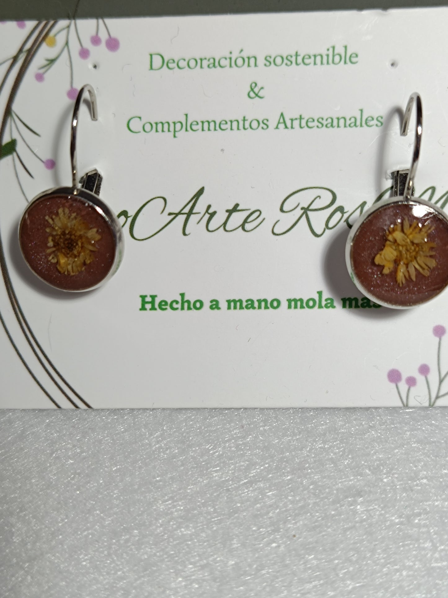 Pendientes de resina