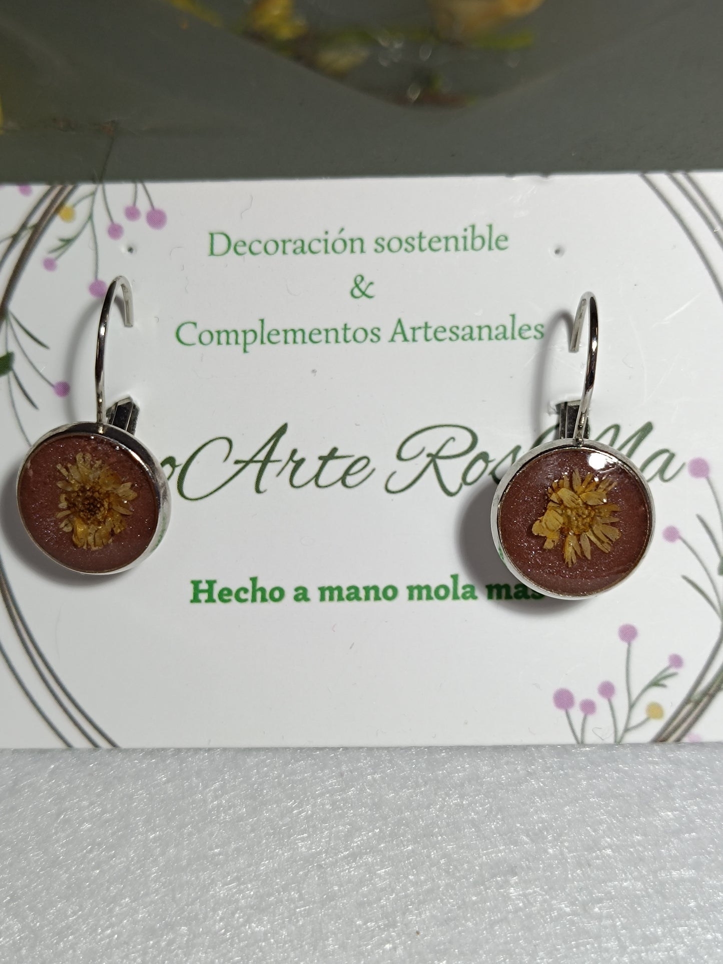 Pendientes de resina