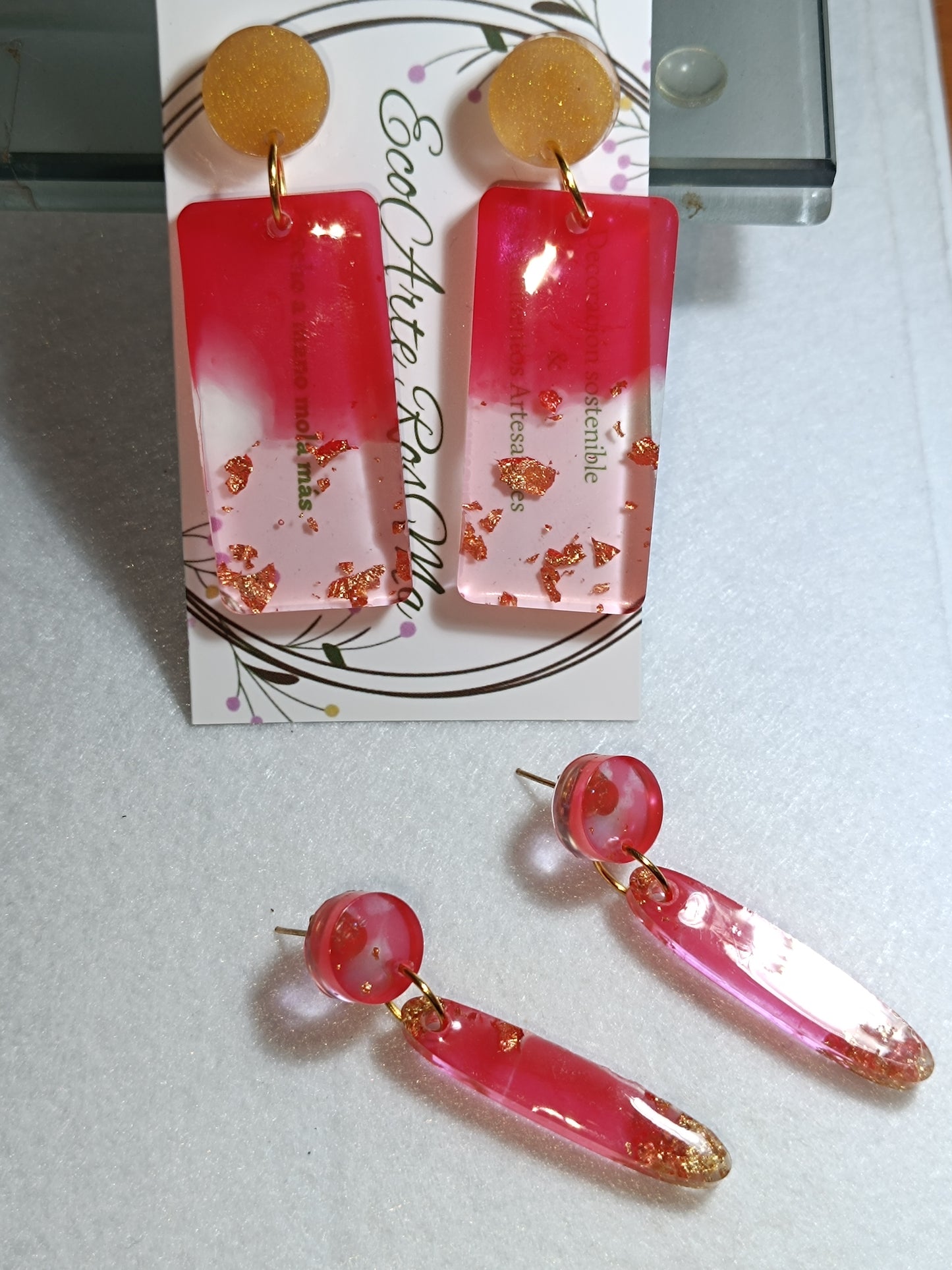 Pendientes de resina