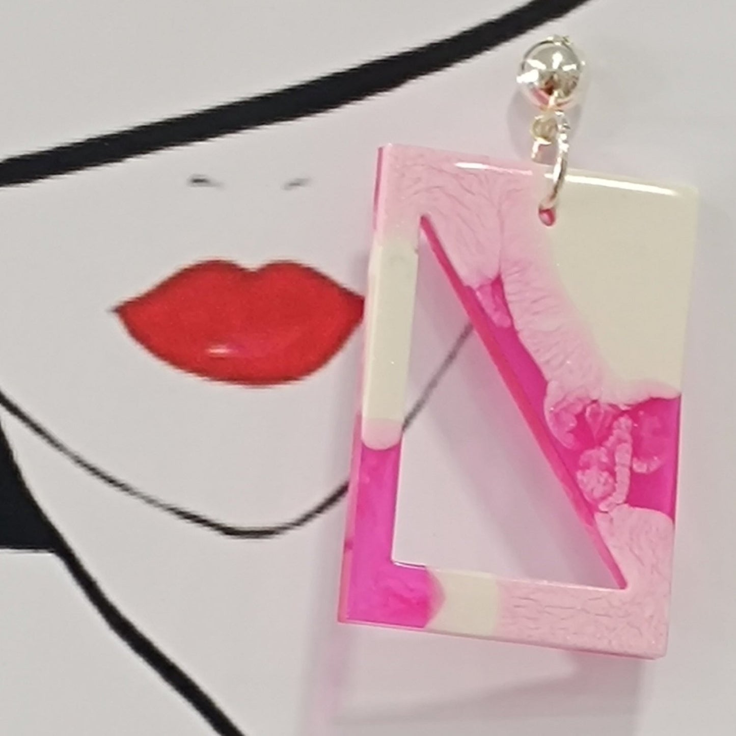 Pendientes de resina