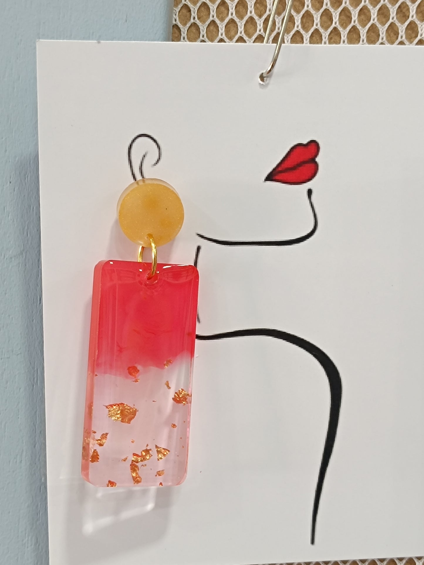 Pendientes de resina