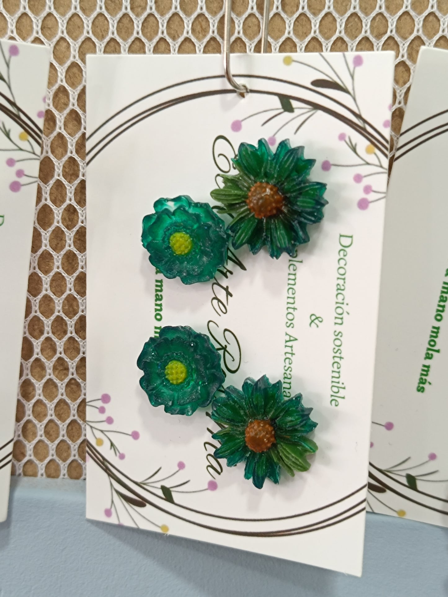 Pendientes de resina