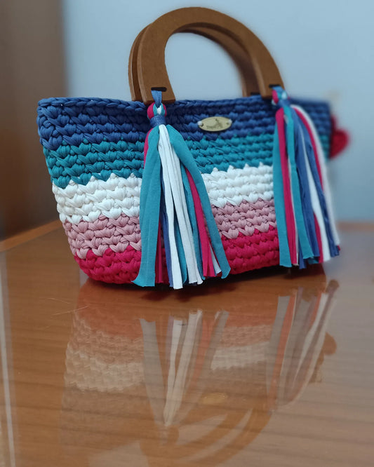 BOLSO MULTICOLOR A CROCHET
