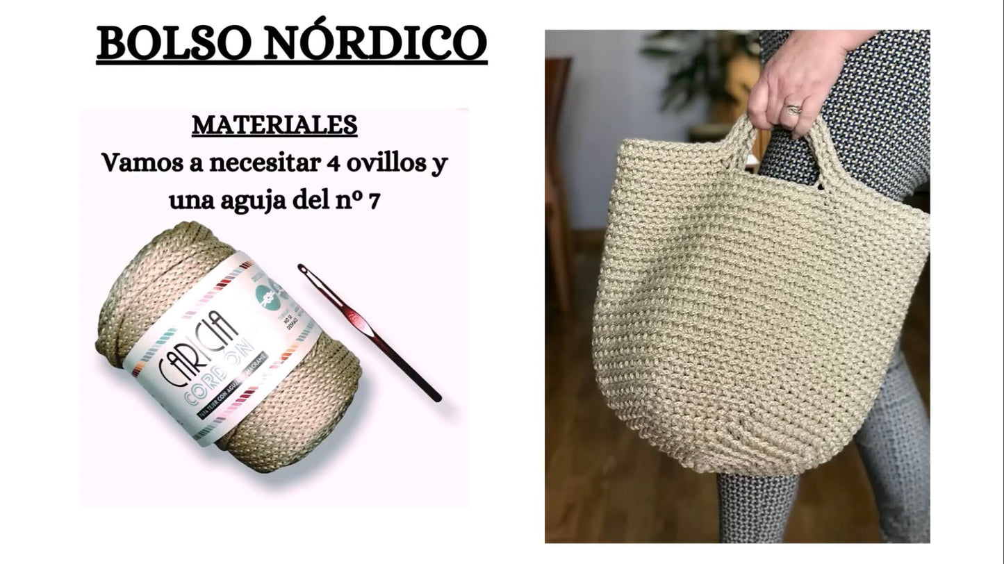 Tutorial Bolso Nórdico a crochet para diestras