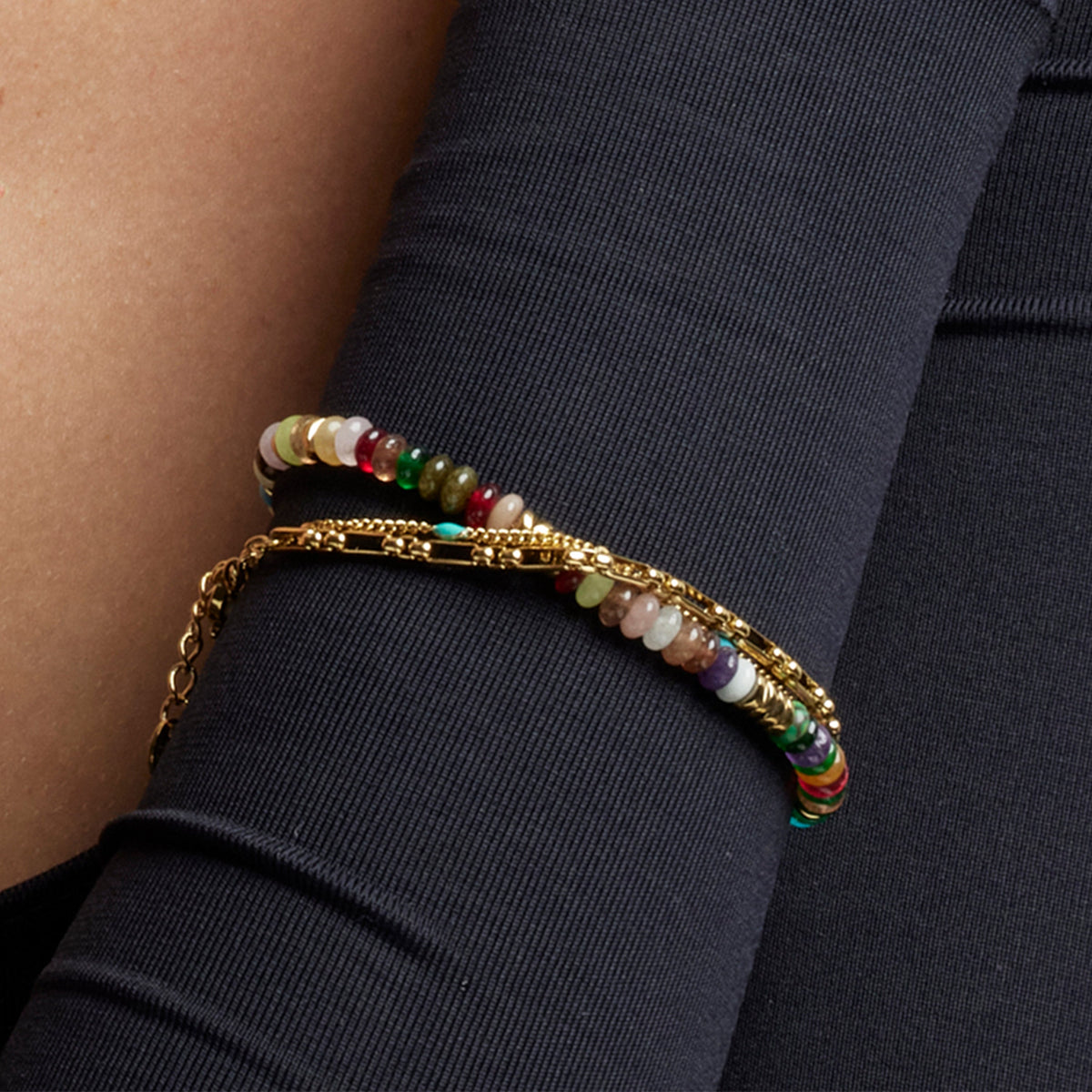 Pulsera con Lacado Multicolor acabado oro 18k - Cautar