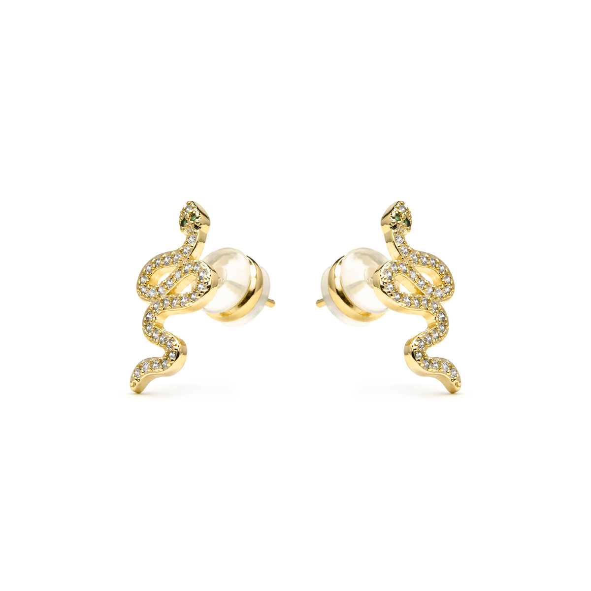 Pendientes acabado oro amarillo de 18k y Circonita Brillante - Norra