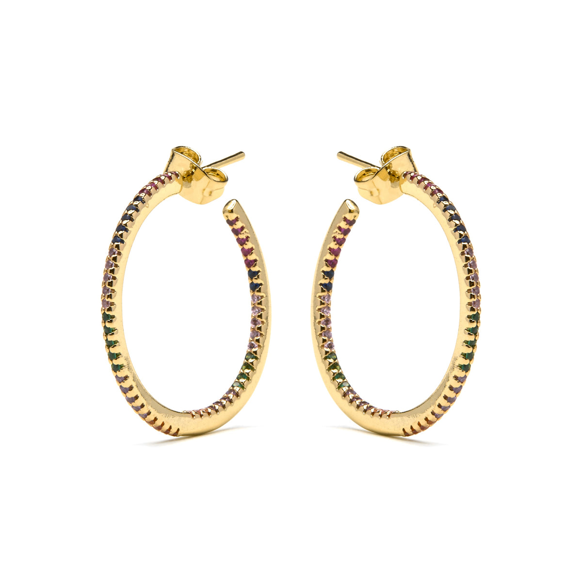 Pendientes con Circonita Brillante acabado oro 18k - Firmou