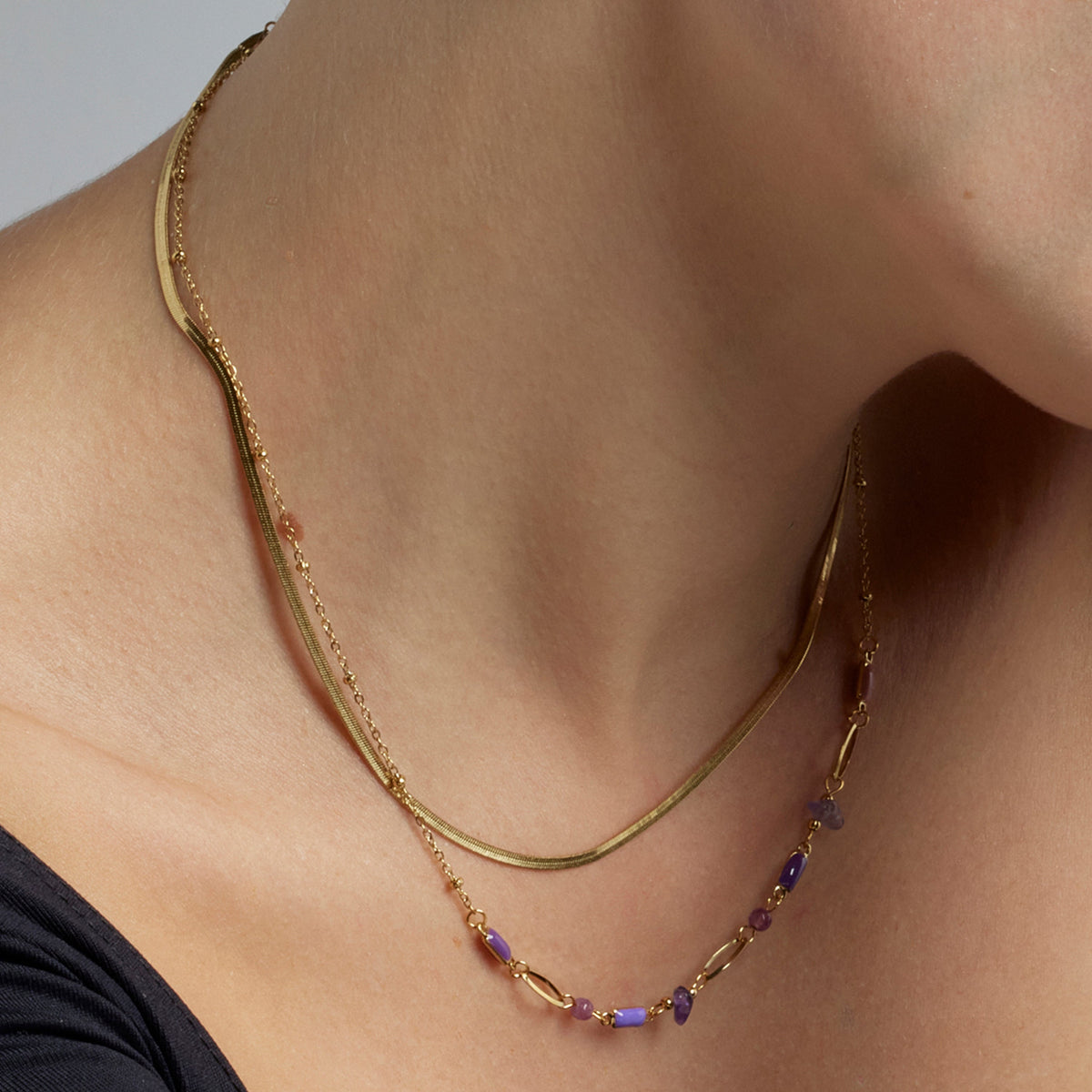 Collar con Lacado Multicolor acabado oro 18k - Rysai