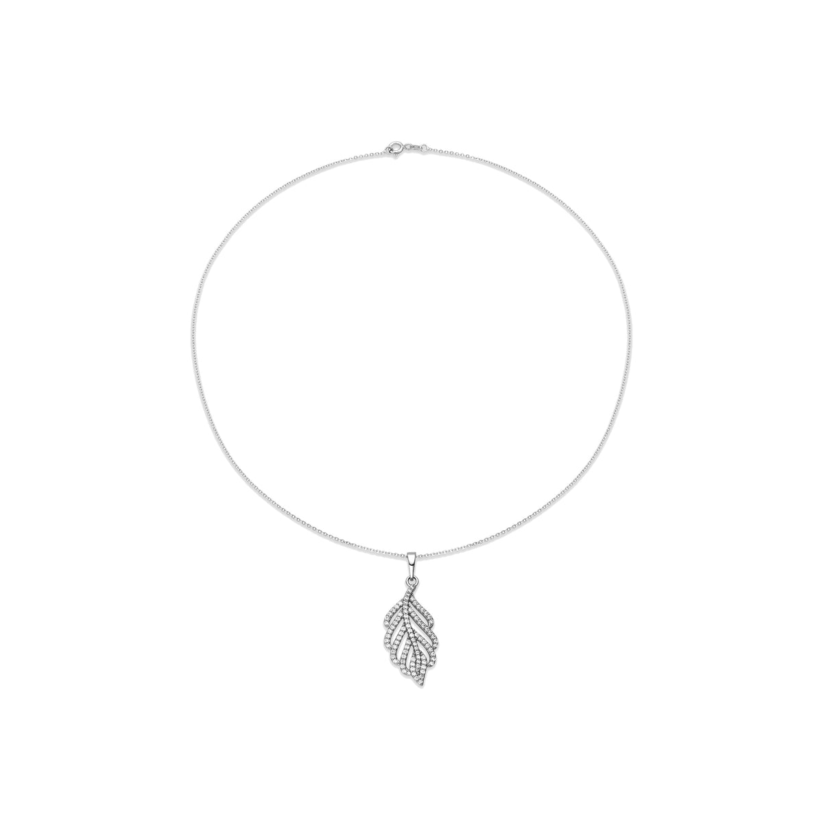 Collar con Circonita Brillante acabado plata - Ceolpox