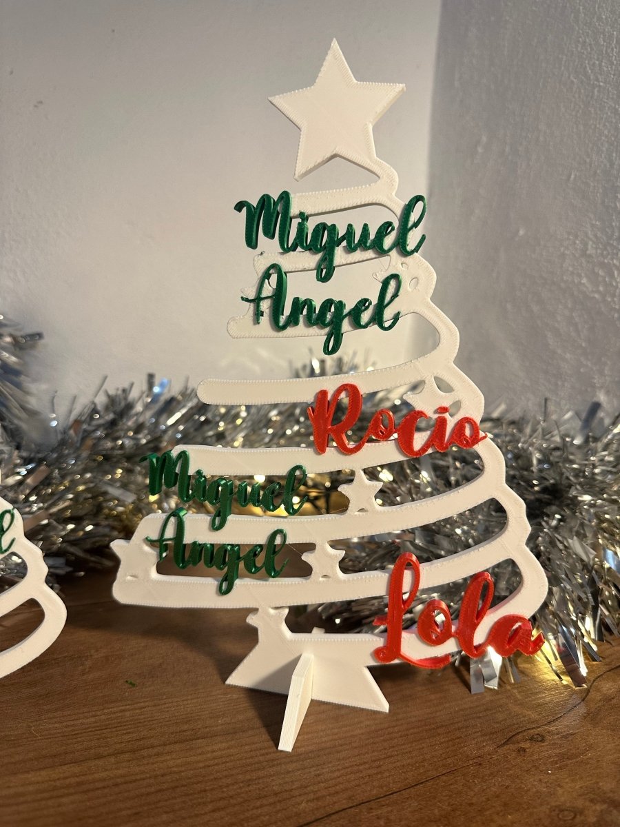 Árbol de Navidad Familiar Personalizado en 3D