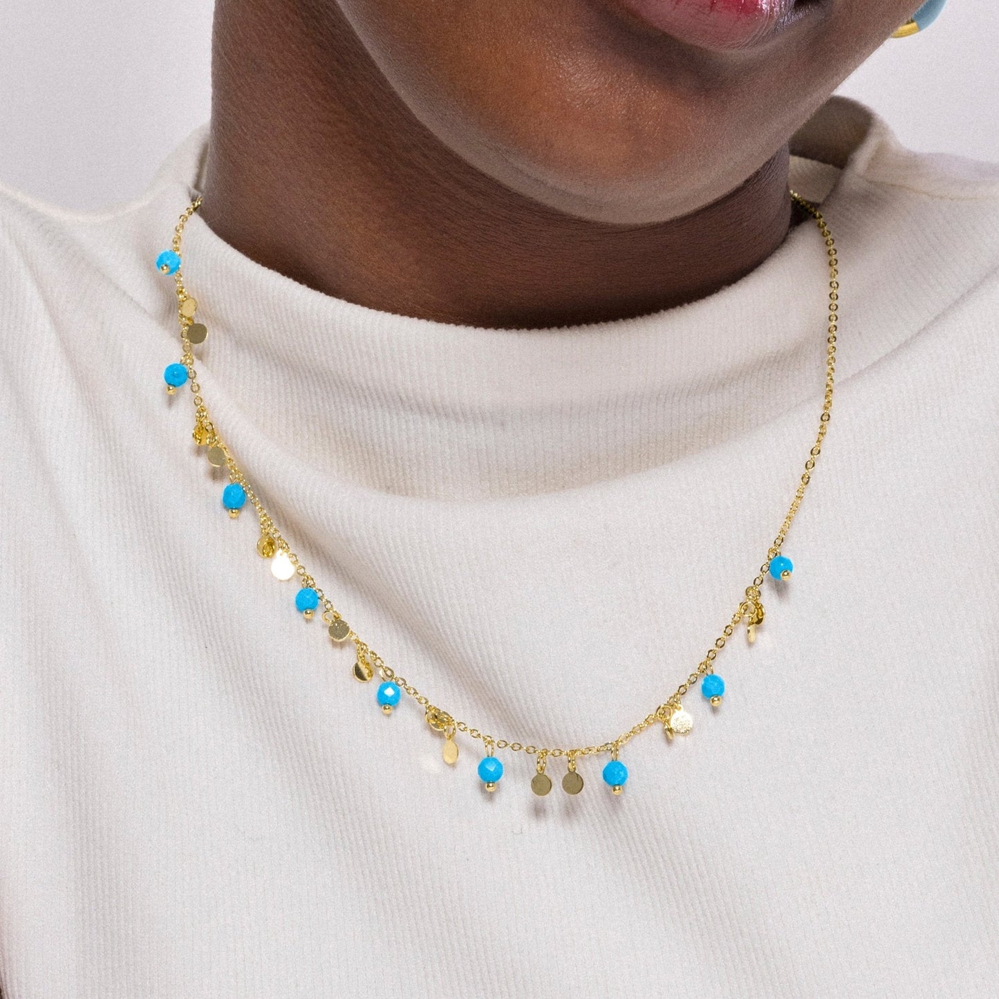 Collar acabado en oro amarilo 18k