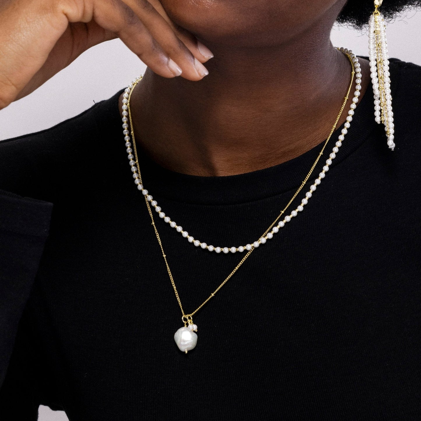 Collar acabado en oro amarilo 18k