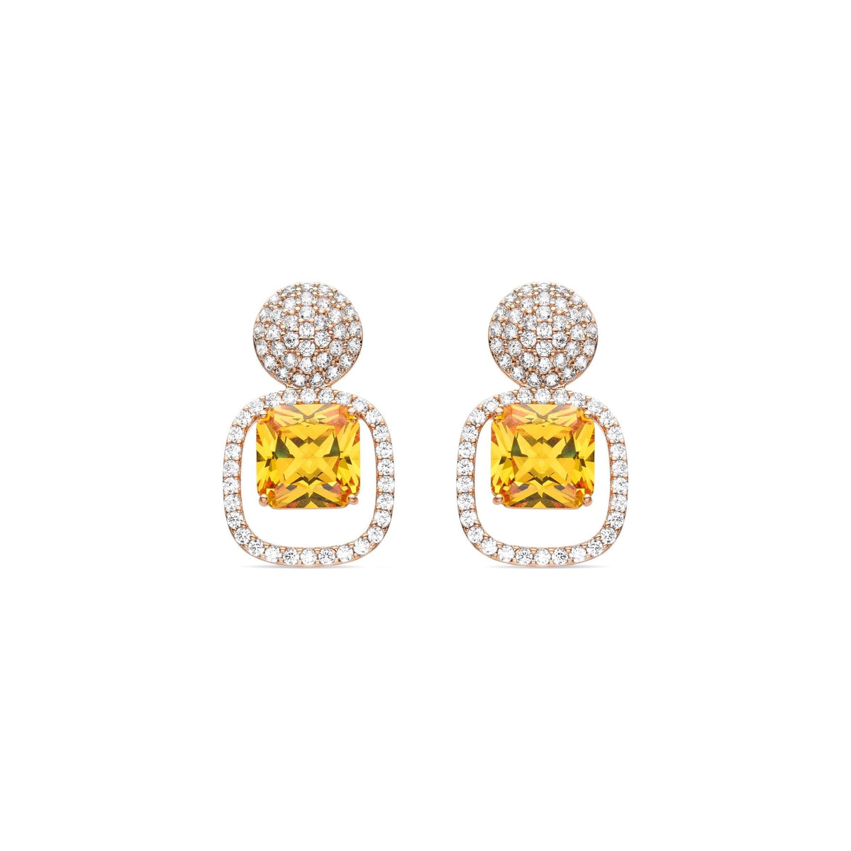 Pendientes acabado en oro 18k