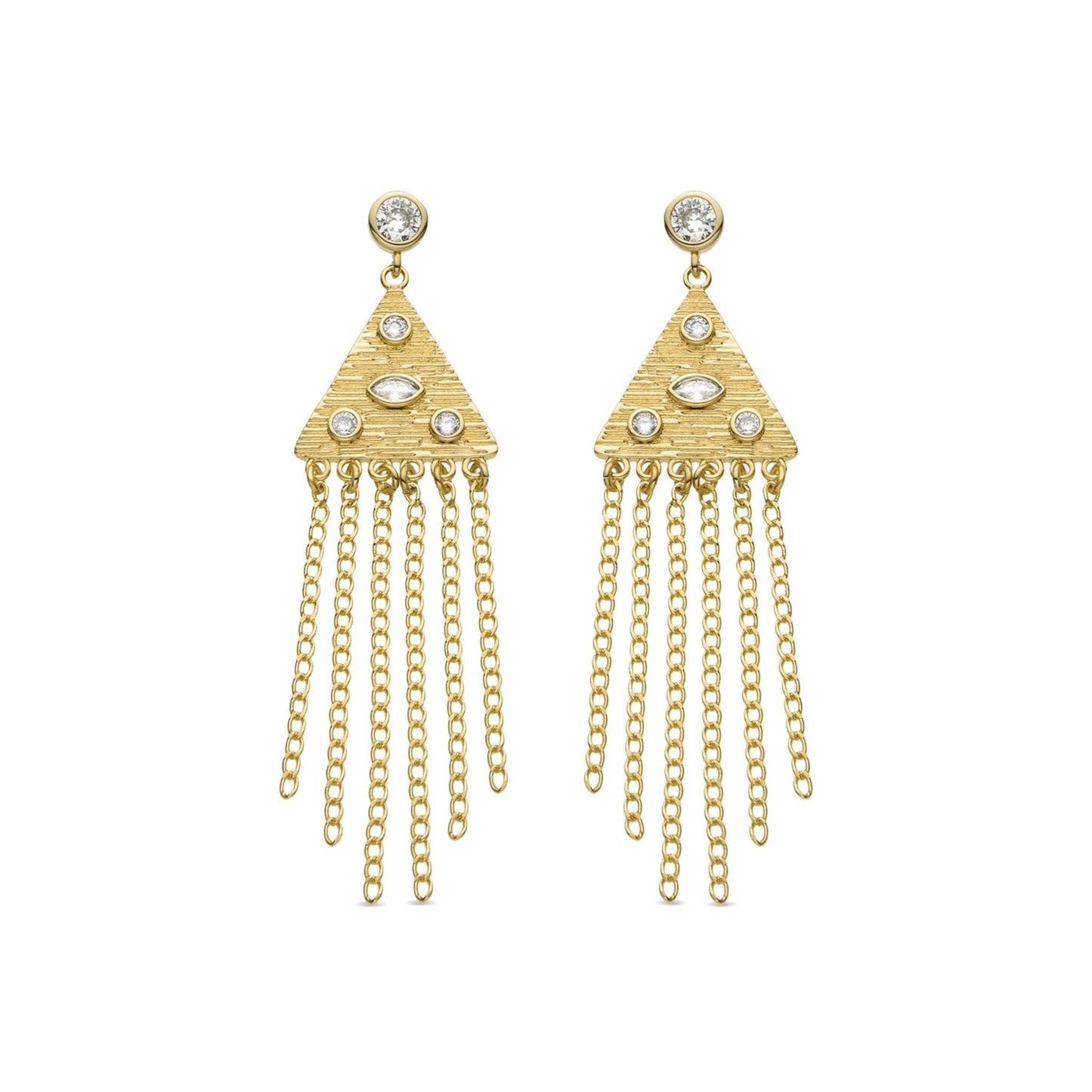 Pendientes acabado en oro amarilo 18k