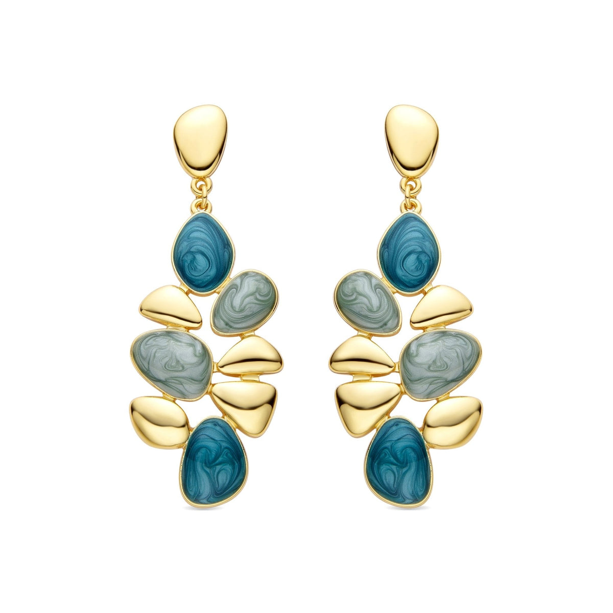 Pendientes acabado oro 18k