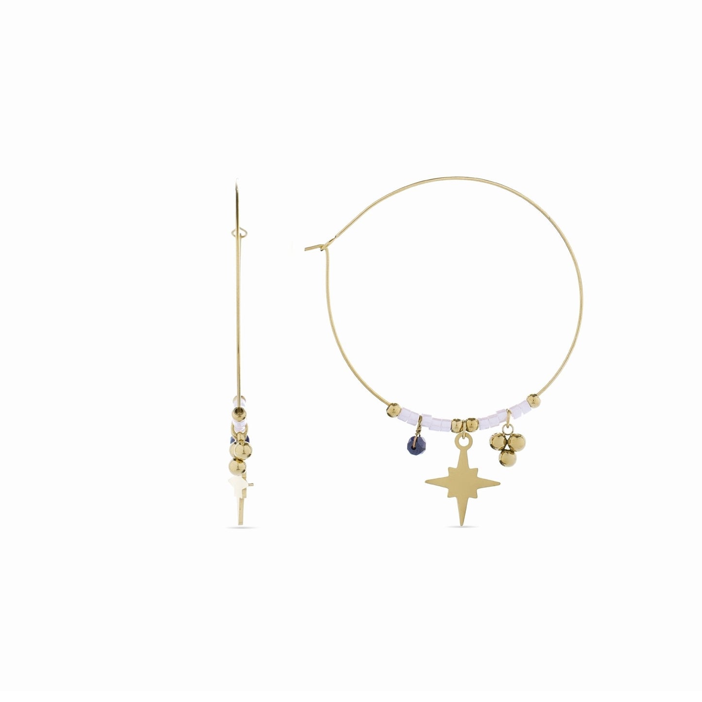 Pendientes acabado oro 18k