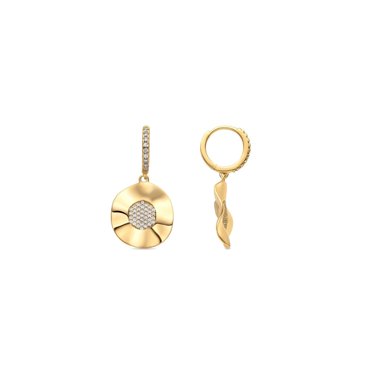 Pendientes acabado oro 18k