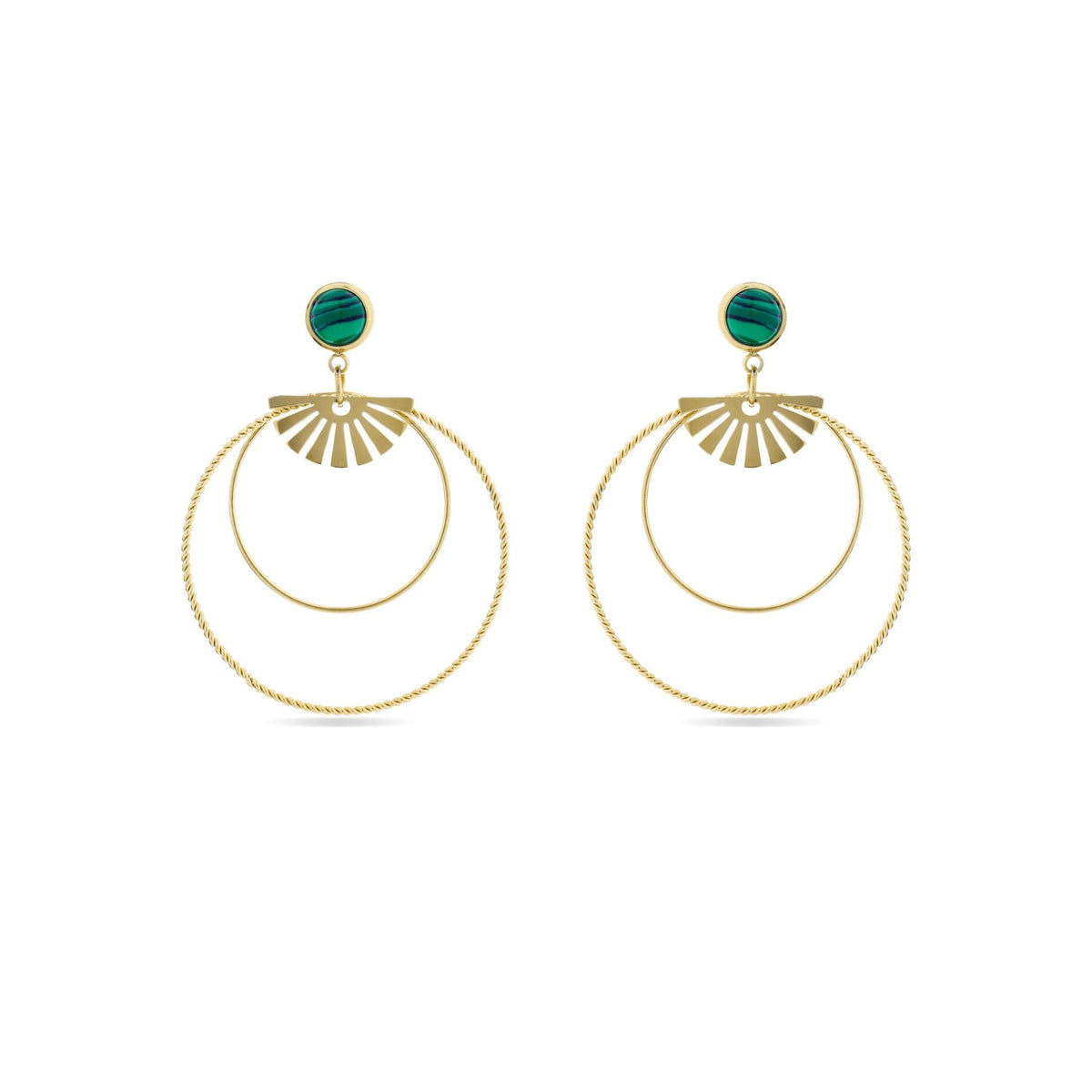 Pendientes acabado oro 18k