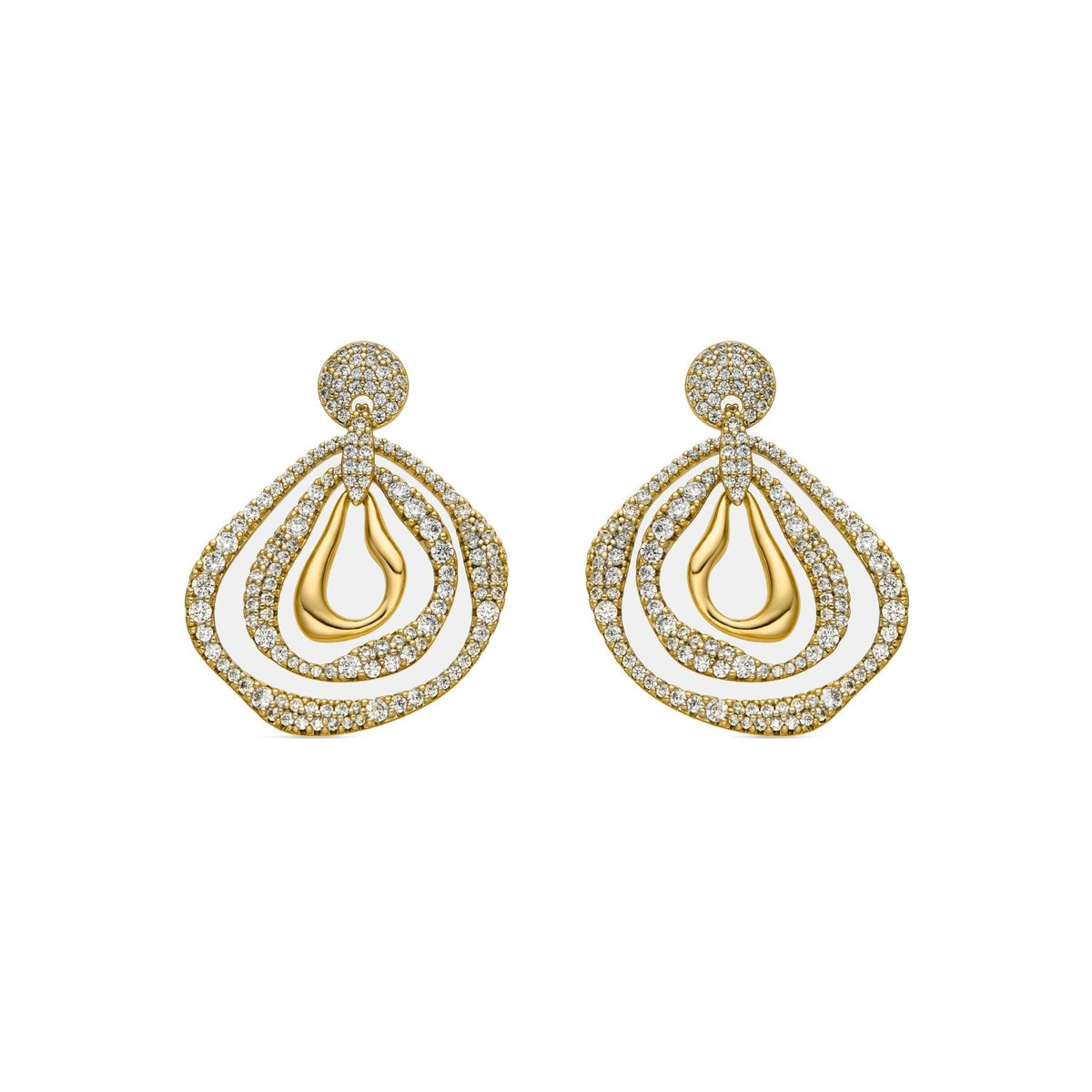 Pendientes acabado oro 18k