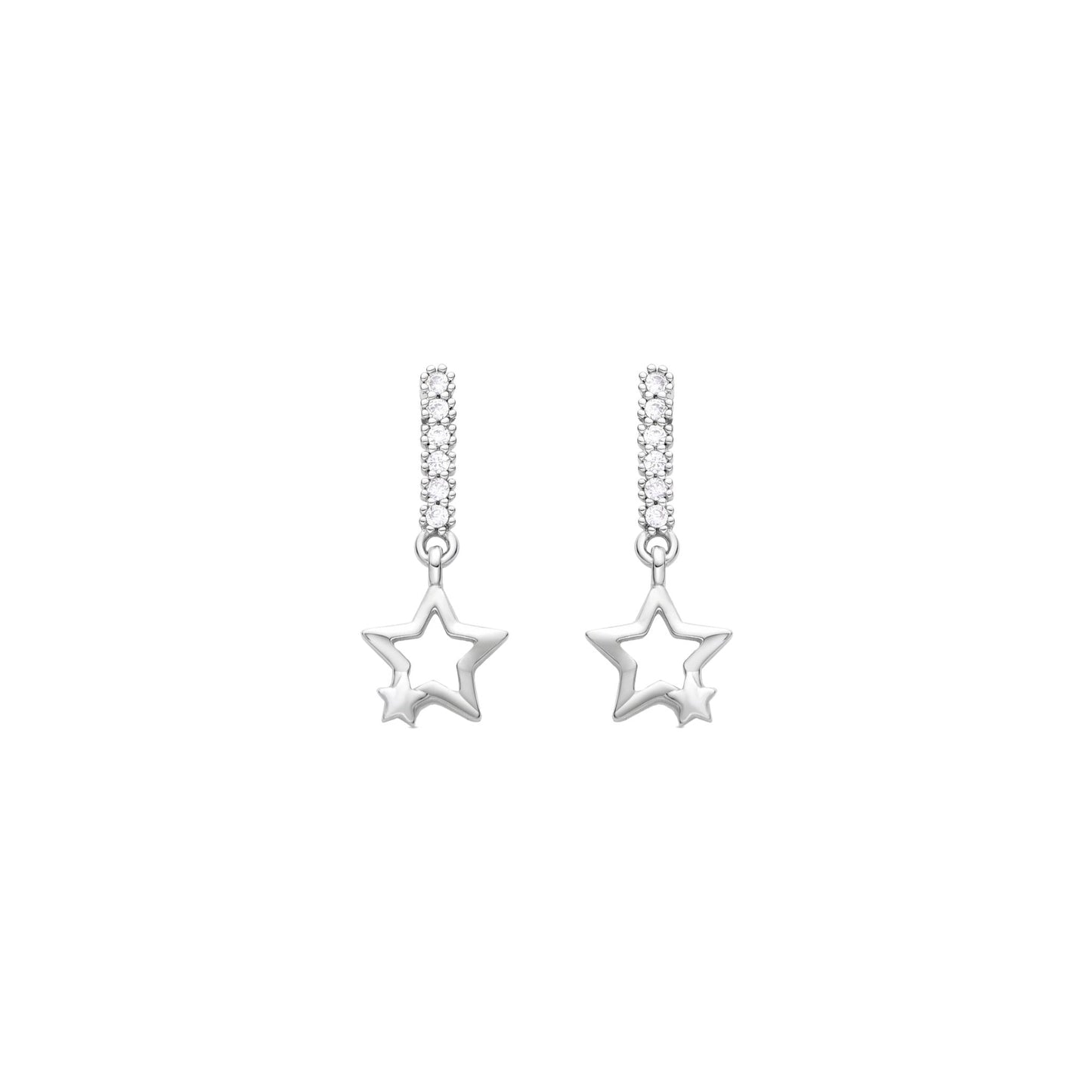 Pendientes acabado plata