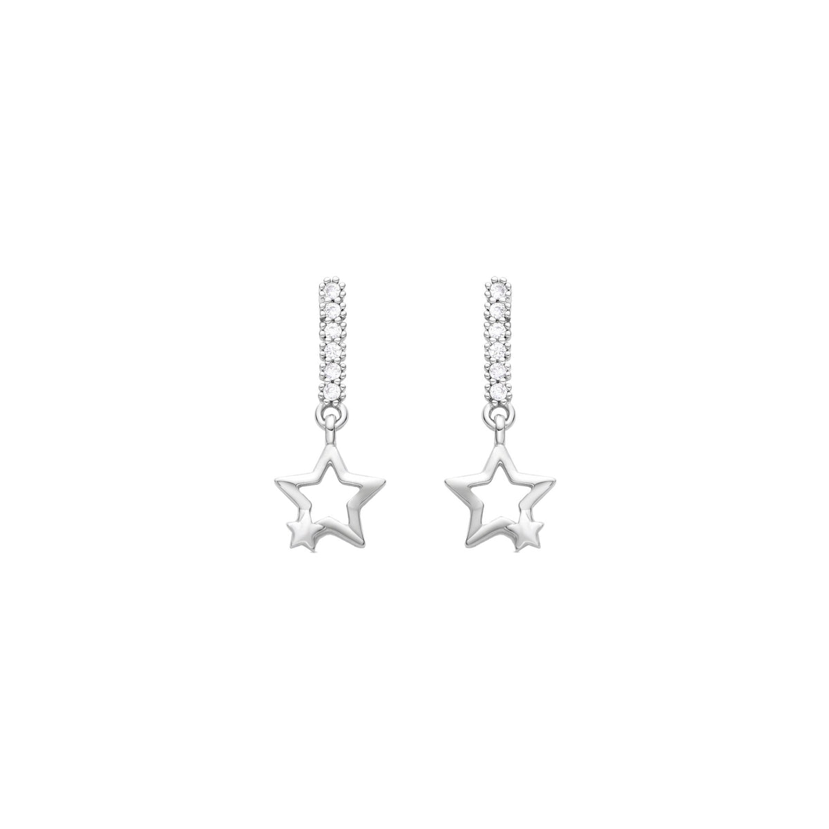 Pendientes acabado plata