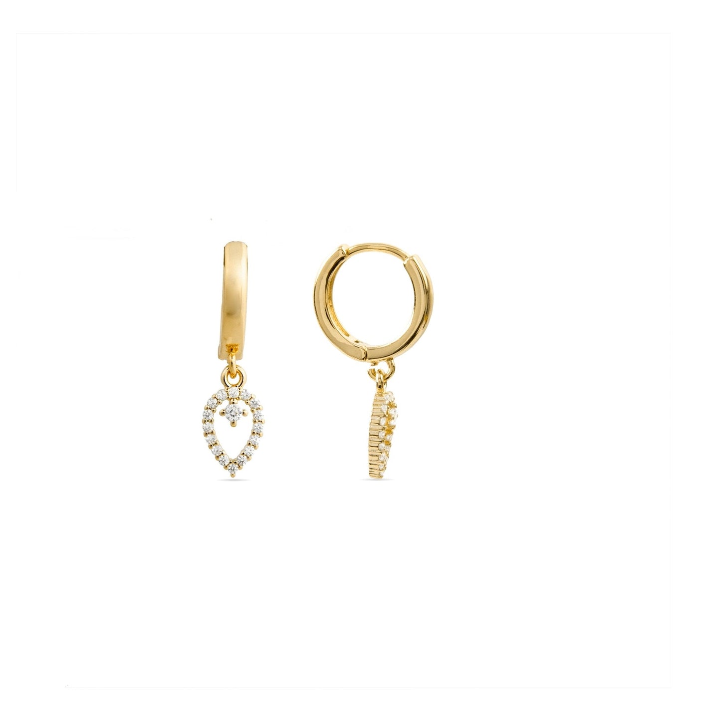 Pendientes acabados en oro 18k