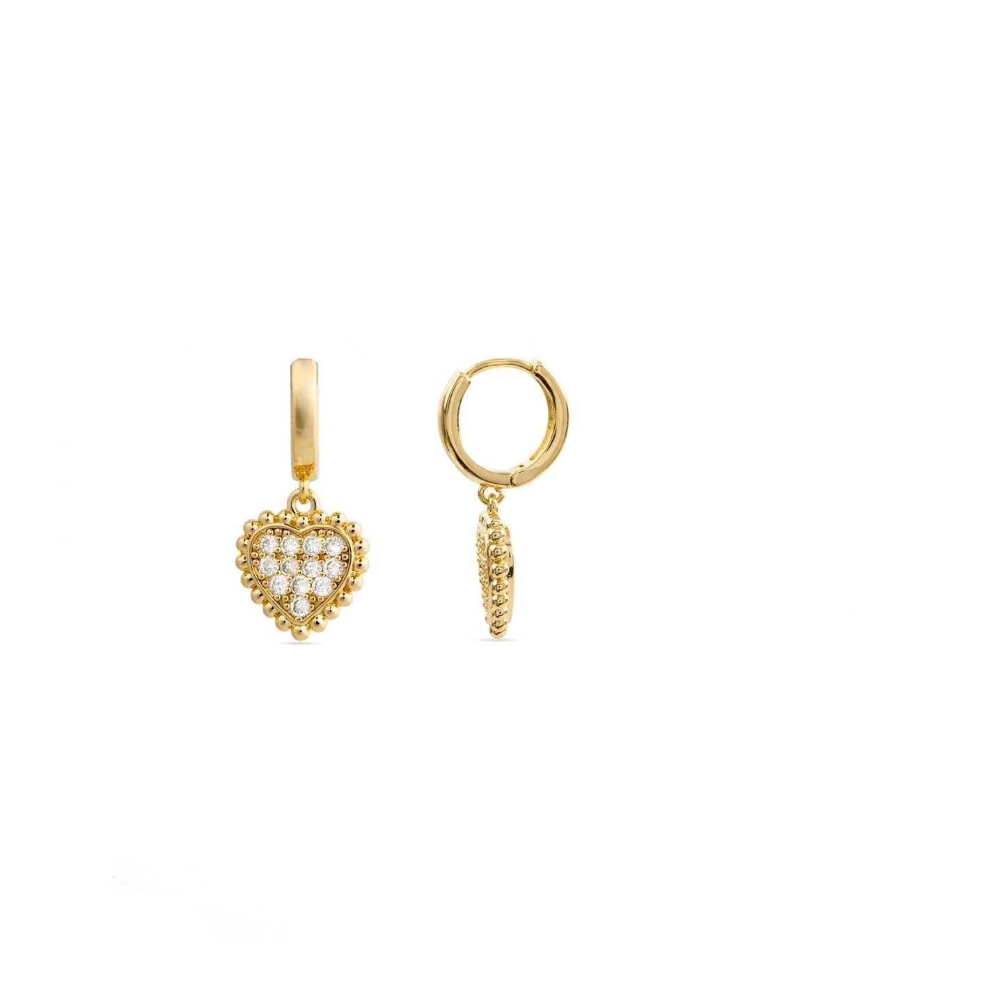Pendientes acabados en oro 18k