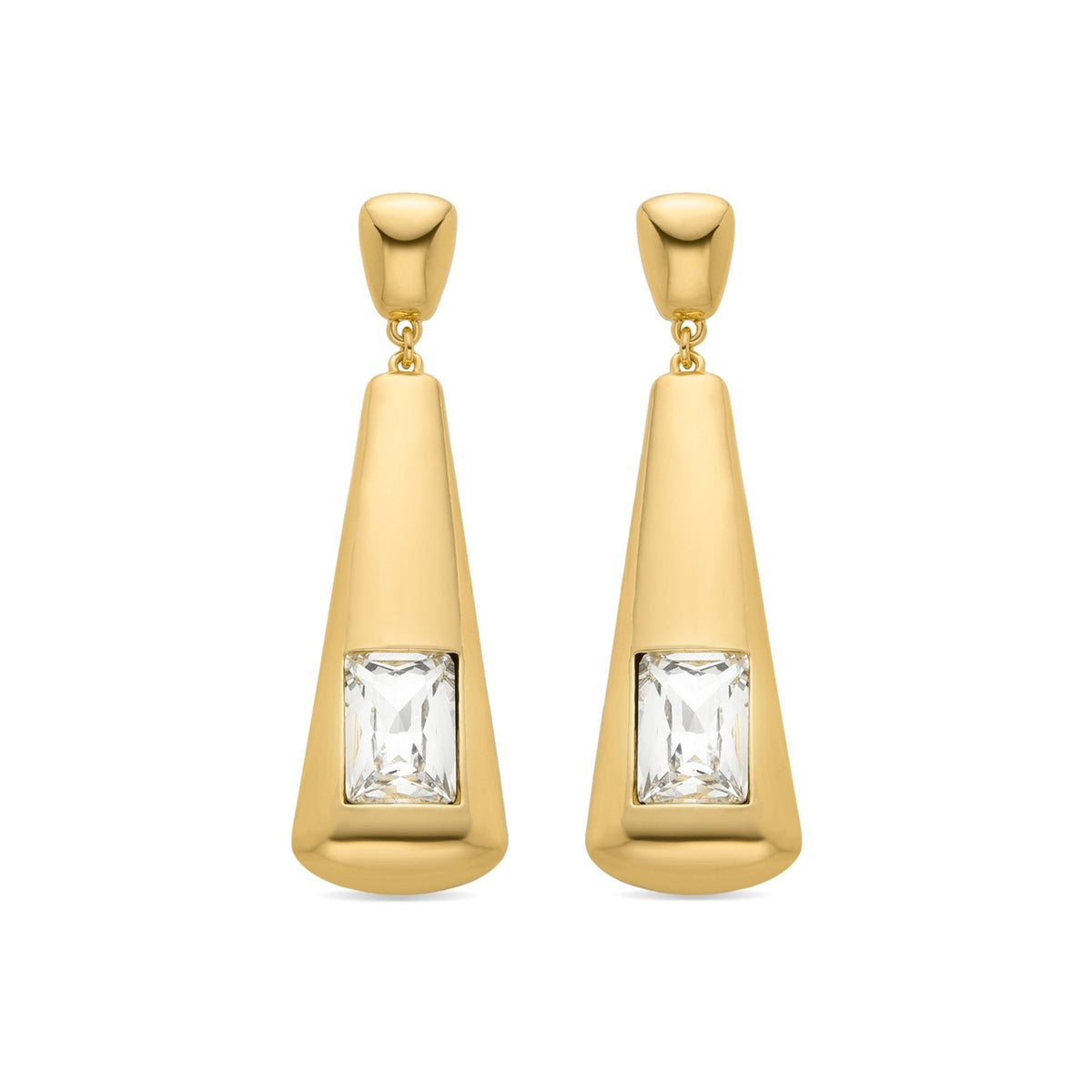 Pendientes acabados en oro amarillo 18k