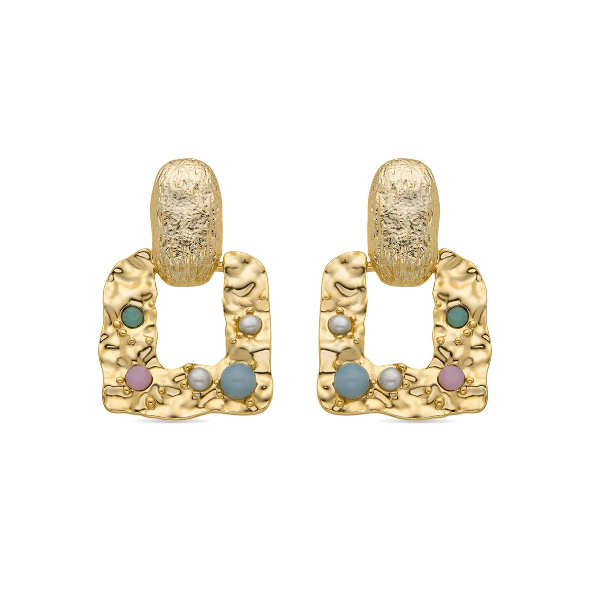 Pendientes acabados en oro amarillo 18k