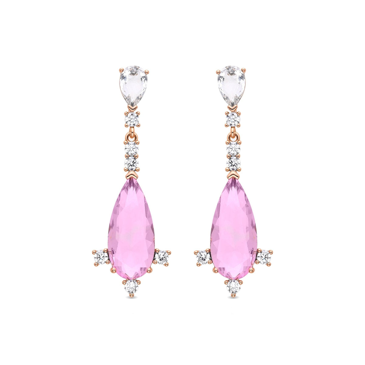 Pendientes acabados en oro amarillo de 18K