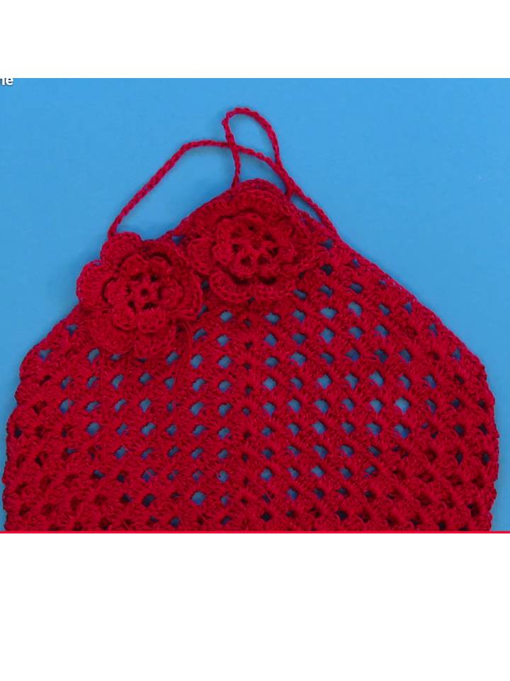 Top corto a crochet