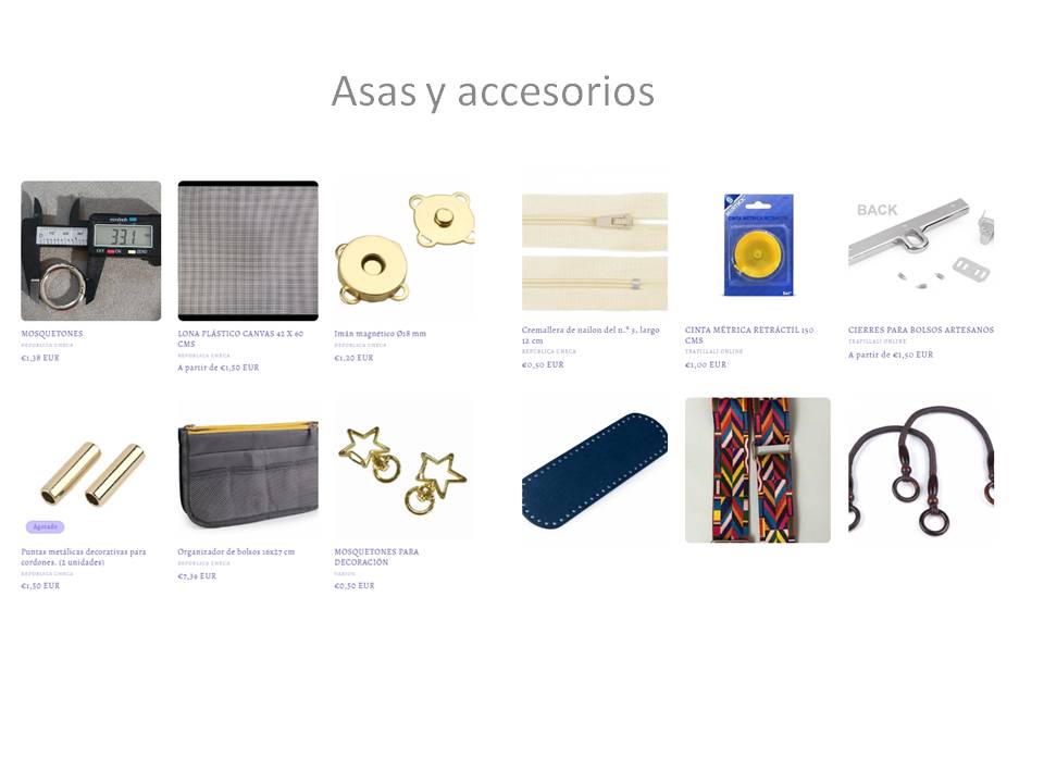 Asas y accesorios