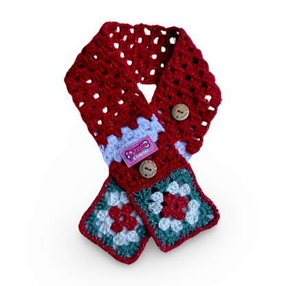 Christmas Scarf - Red Crochet