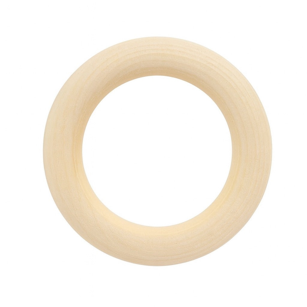 Pack 10 Aros de Madera Natural Ø50 mm | Macramé