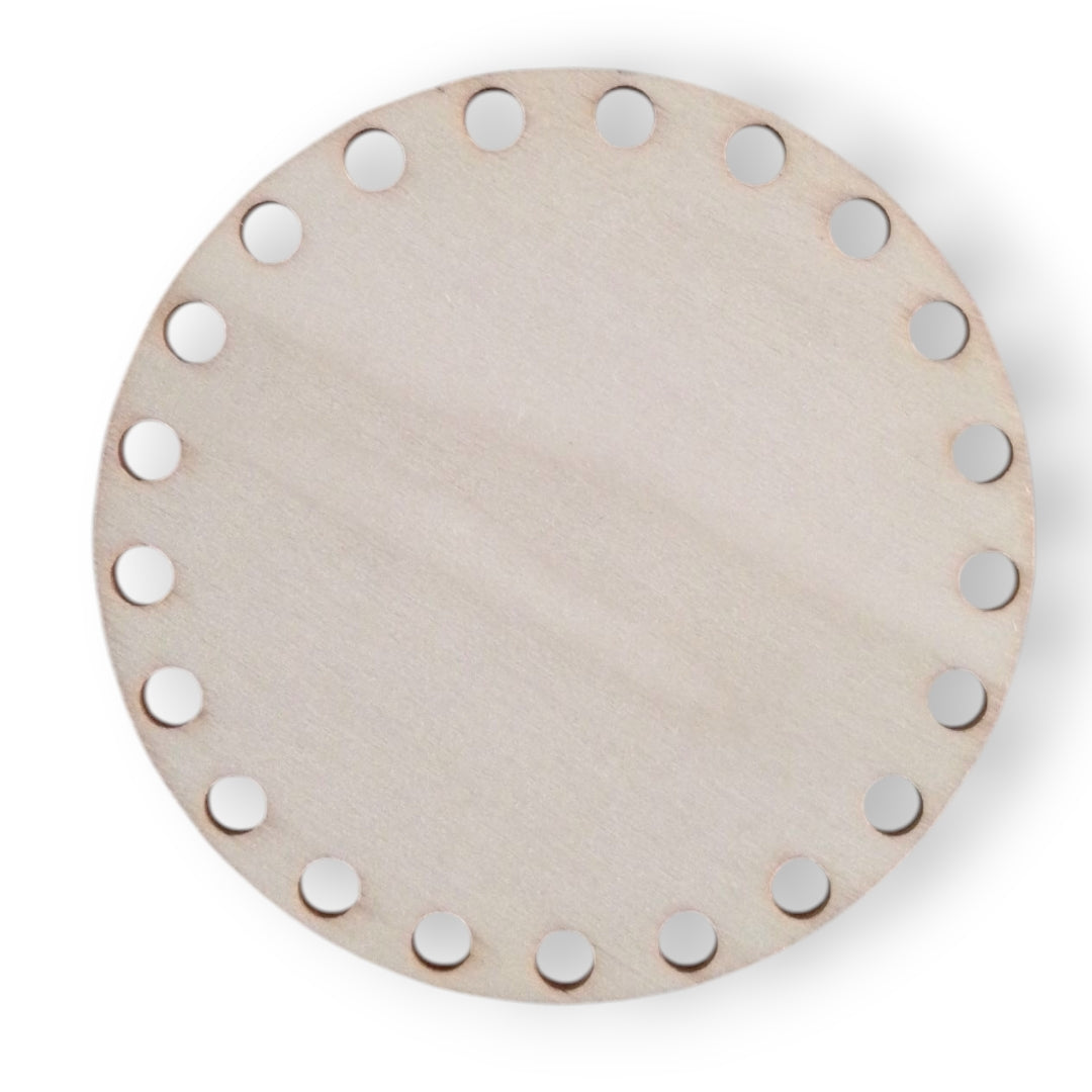 Base de madera circular para tejer