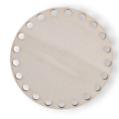 Base de madera circular para tejer