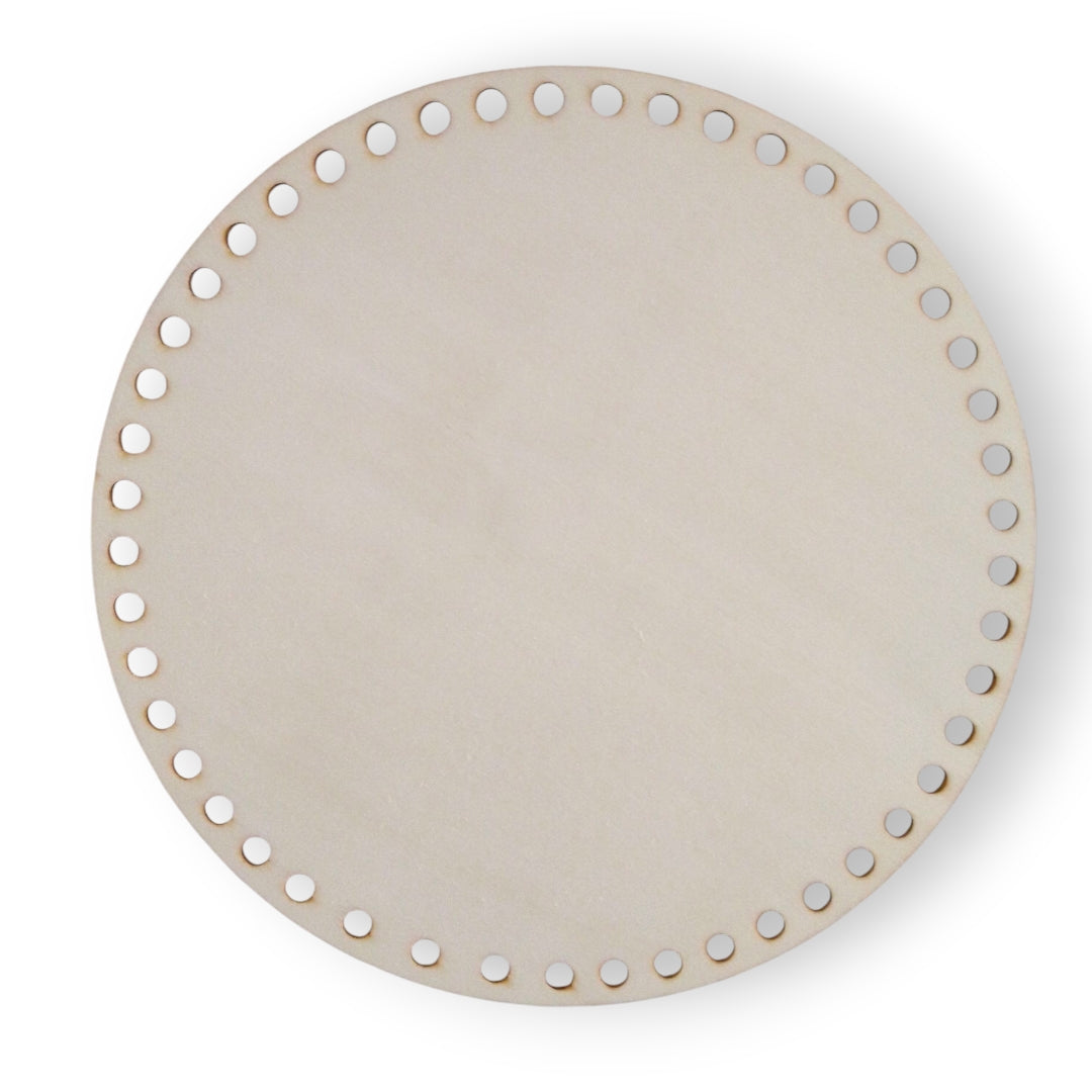 Base de madera circular para tejer