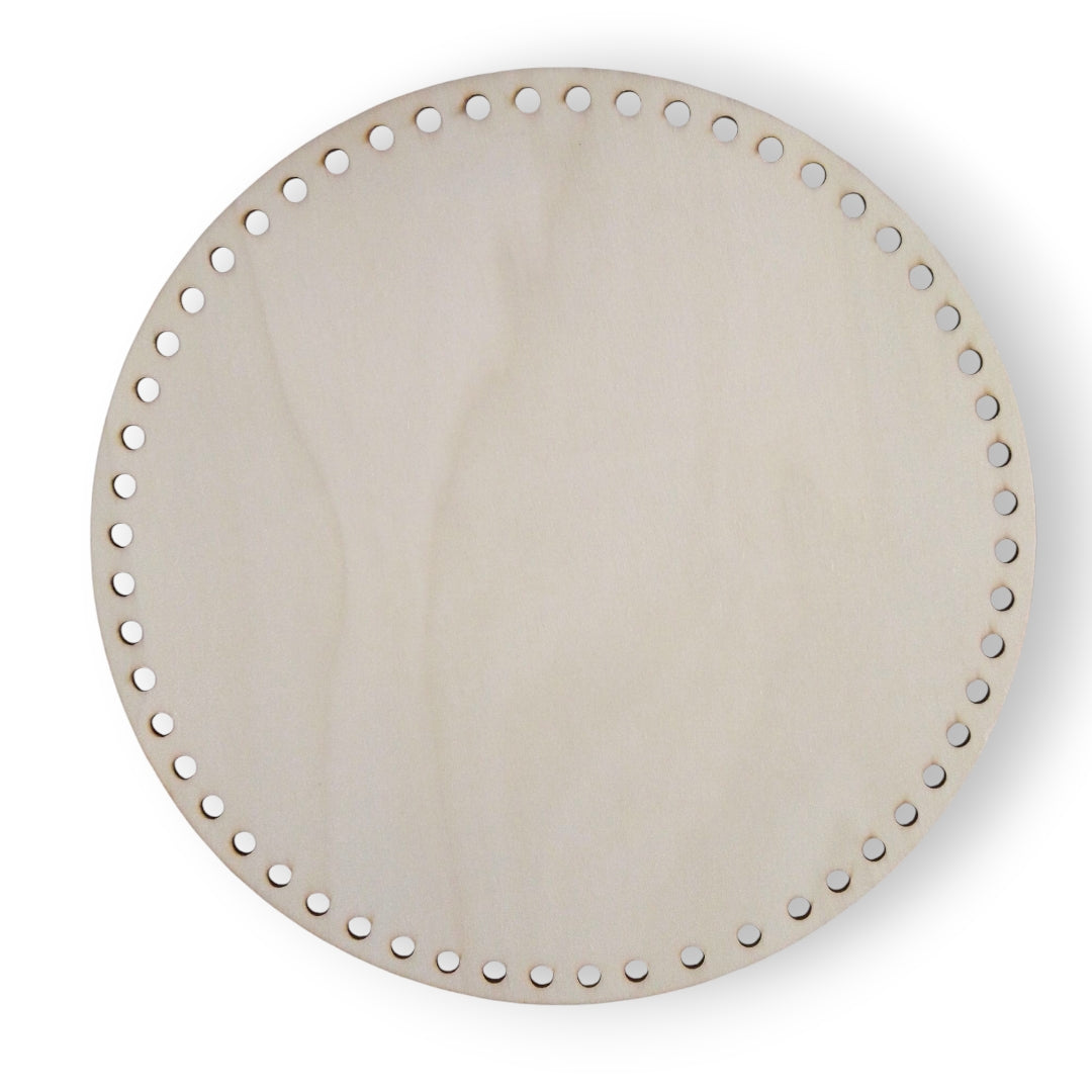 Base de madera circular para tejer