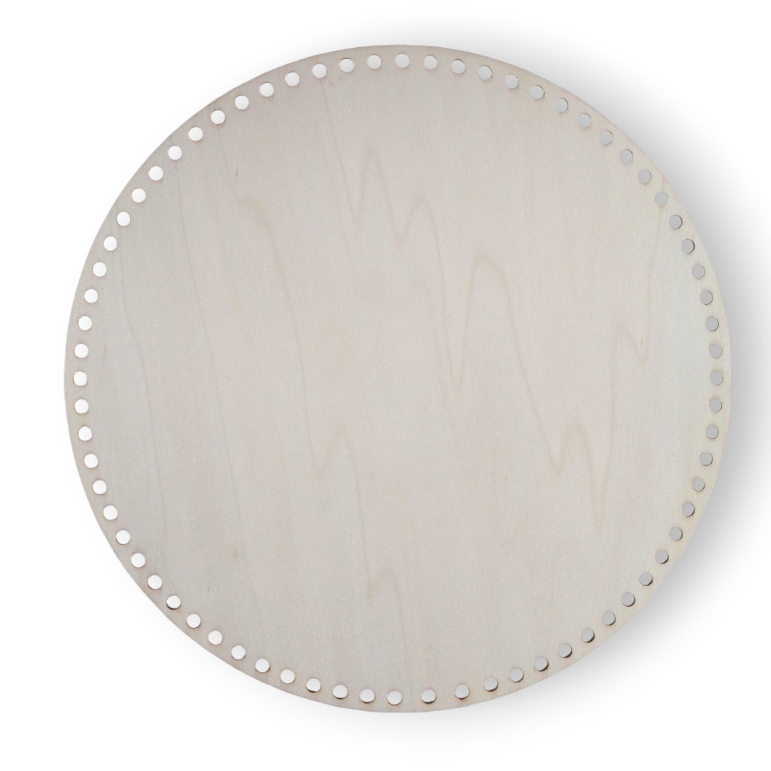 Base de madera circular para tejer