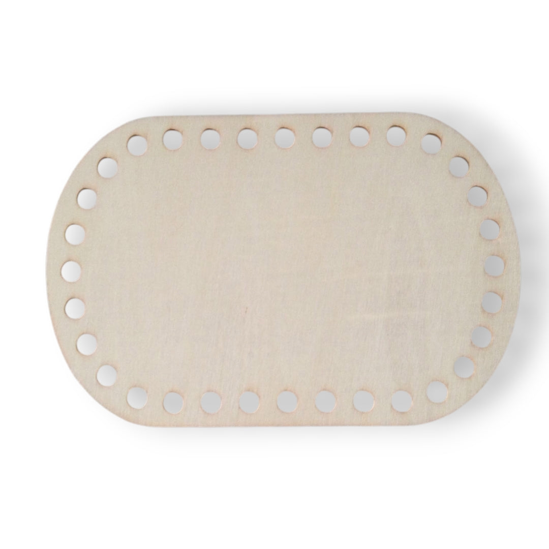 Base de madera ovalada para tejer