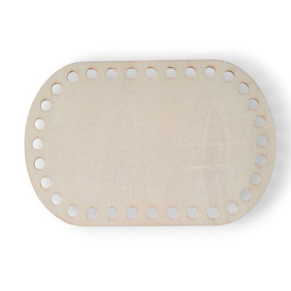 Base de madera ovalada para tejer